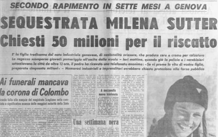 Milena Sutter sequestrata e uccisa nel 1971 - Yara Gambirasio scomparsa e uccisa nel 2010