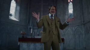 Confronto tra Benoit Blanc e Hercule Poirot nel film Wake Up Dead Man